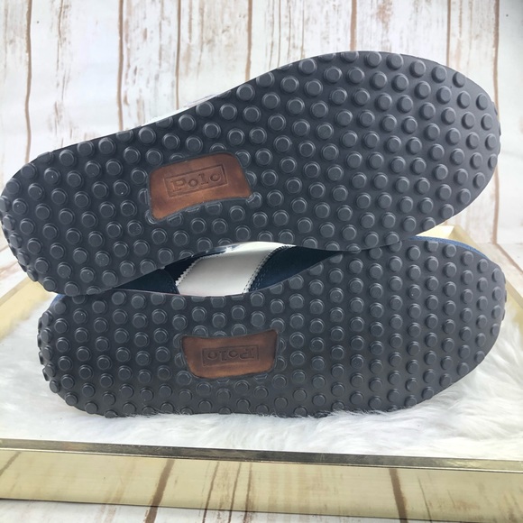 NEW Polo Ralph Lauren Train 90 Navy Sneakers - Picture 10 of 12